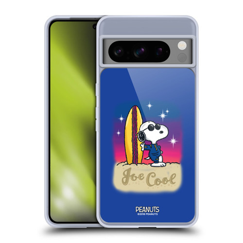 Peanuts Snoopy Boardwalk Airbrush Joe Cool Surf Soft Gel Case for Google Pixel 8 Pro