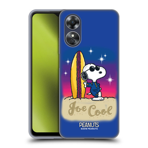 Peanuts Snoopy Boardwalk Airbrush Joe Cool Surf Soft Gel Case for OPPO A17