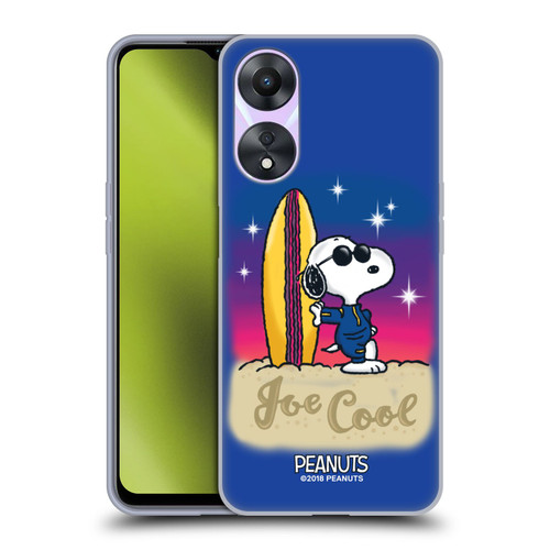 Peanuts Snoopy Boardwalk Airbrush Joe Cool Surf Soft Gel Case for OPPO A78 4G