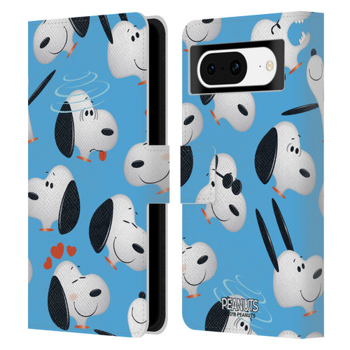 Peanuts Character Patterns Snoopy Leather Book Wallet Case Cover For Google Pixel 8