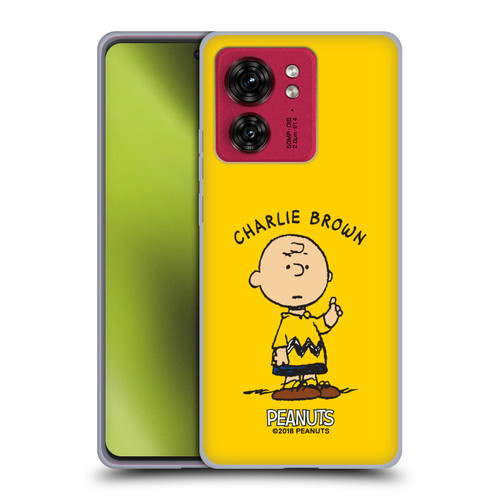 Peanuts Characters Charlie Brown Soft Gel Case for Motorola Moto Edge 40