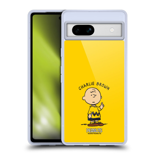 Peanuts Characters Charlie Brown Soft Gel Case for Google Pixel 7a