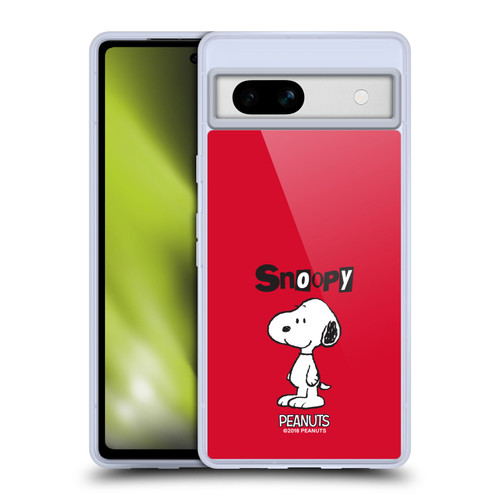 Peanuts Characters Snoopy Soft Gel Case for Google Pixel 7a