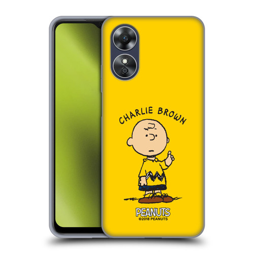 Peanuts Characters Charlie Brown Soft Gel Case for OPPO A17