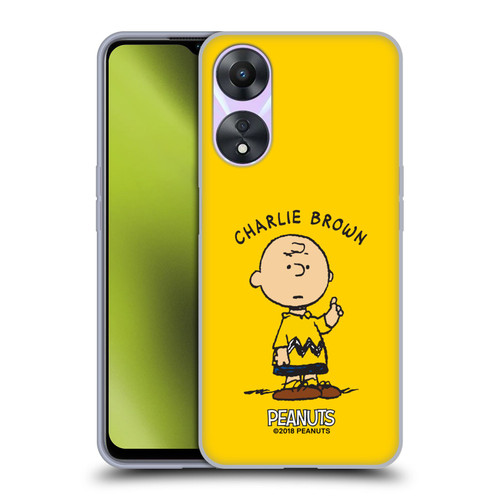 Peanuts Characters Charlie Brown Soft Gel Case for OPPO A78 4G