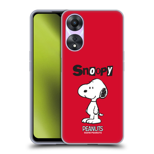 Peanuts Characters Snoopy Soft Gel Case for OPPO A78 4G