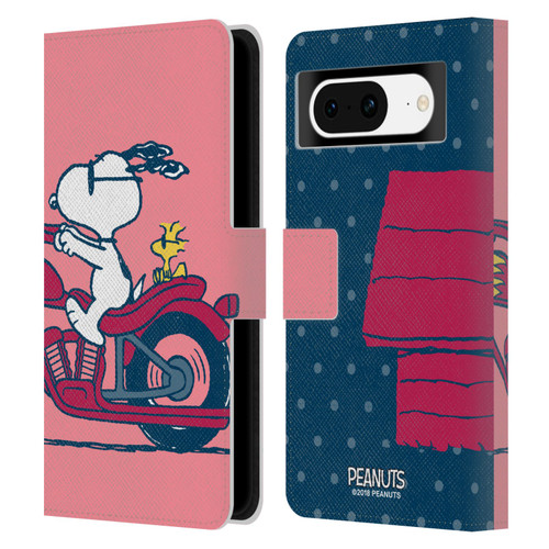 Peanuts Halfs And Laughs Snoopy & Woodstock Leather Book Wallet Case Cover For Google Pixel 8