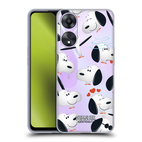 Peanuts Character Patterns Snoopy Soft Gel Case for OPPO A78 4G