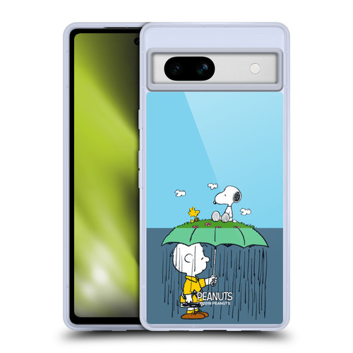 Peanuts Halfs And Laughs Charlie, Snoppy & Woodstock Soft Gel Case for Google Pixel 7a