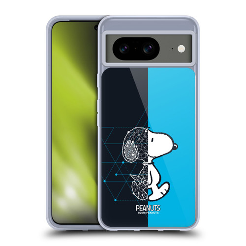 Peanuts Halfs And Laughs Snoopy Geometric Soft Gel Case for Google Pixel 8