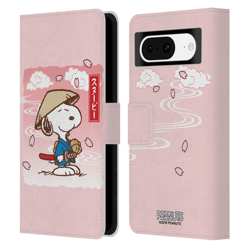 Peanuts Oriental Snoopy Samurai Leather Book Wallet Case Cover For Google Pixel 8