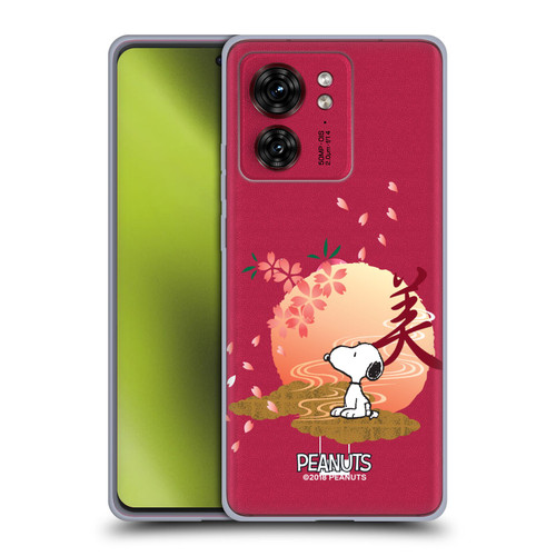 Peanuts Oriental Snoopy Sakura Soft Gel Case for Motorola Moto Edge 40