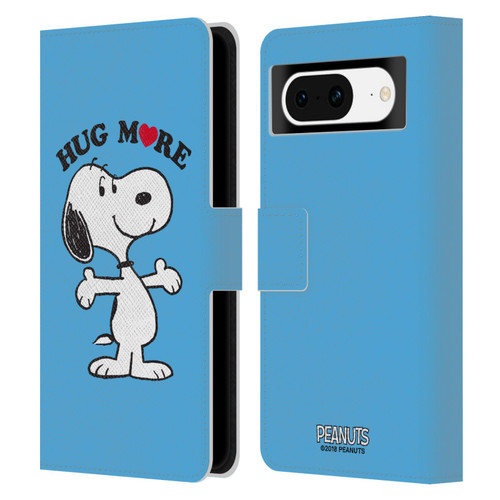 Peanuts Snoopy Hug More Leather Book Wallet Case Cover For Google Pixel 8