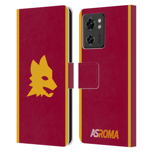 AS Roma 2023/24 Crest Kit Home Leather Book Wallet Case Cover For Motorola Moto Edge 40