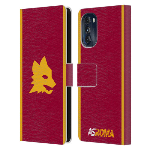 AS Roma 2023/24 Crest Kit Home Leather Book Wallet Case Cover For Motorola Moto G (2022)