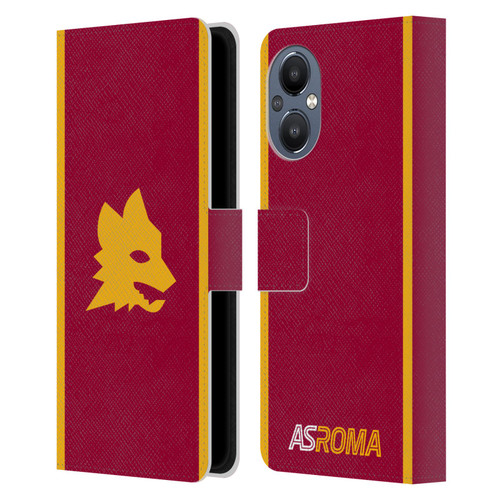 AS Roma 2023/24 Crest Kit Home Leather Book Wallet Case Cover For OnePlus Nord N20 5G