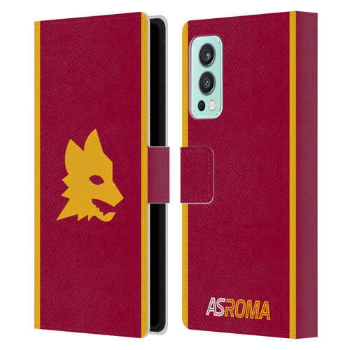 AS Roma 2023/24 Crest Kit Home Leather Book Wallet Case Cover For OnePlus Nord 2 5G