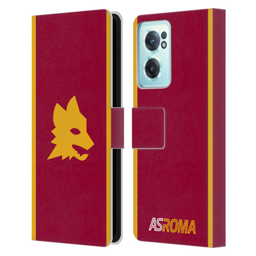 AS Roma 2023/24 Crest Kit Home Leather Book Wallet Case Cover For OnePlus Nord CE 2 5G