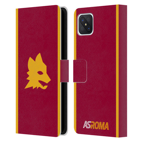 AS Roma 2023/24 Crest Kit Home Leather Book Wallet Case Cover For OPPO Reno4 Z 5G