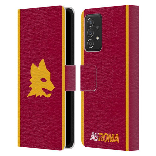 AS Roma 2023/24 Crest Kit Home Leather Book Wallet Case Cover For Samsung Galaxy A52 / A52s / 5G (2021)