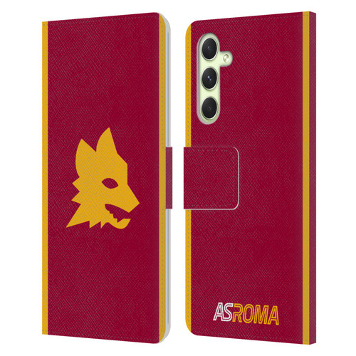 AS Roma 2023/24 Crest Kit Home Leather Book Wallet Case Cover For Samsung Galaxy A54 5G