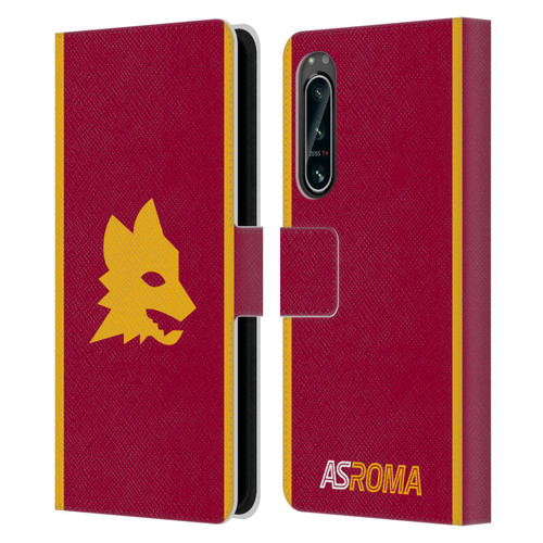 AS Roma 2023/24 Crest Kit Home Leather Book Wallet Case Cover For Sony Xperia 5 IV
