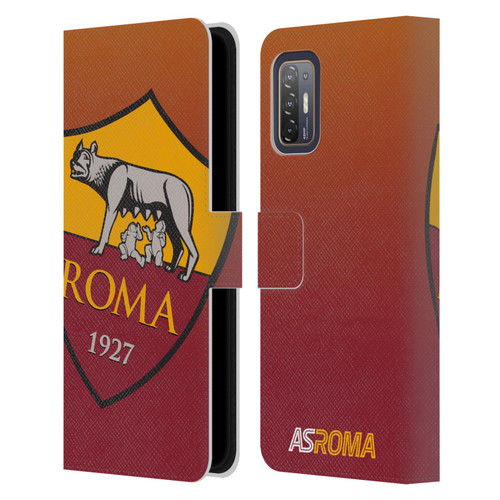 AS Roma Crest Graphics Gradient Leather Book Wallet Case Cover For HTC Desire 21 Pro 5G