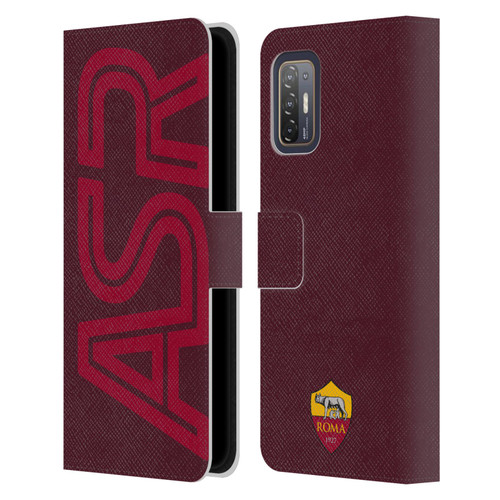 AS Roma Crest Graphics Oversized Leather Book Wallet Case Cover For HTC Desire 21 Pro 5G