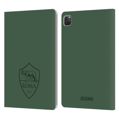 AS Roma Crest Graphics Full Colour Green Leather Book Wallet Case Cover For Apple iPad Pro 11 2020 / 2021 / 2022