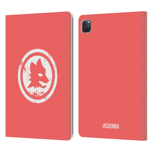 AS Roma Crest Graphics Pink Distressed Leather Book Wallet Case Cover For Apple iPad Pro 11 2020 / 2021 / 2022