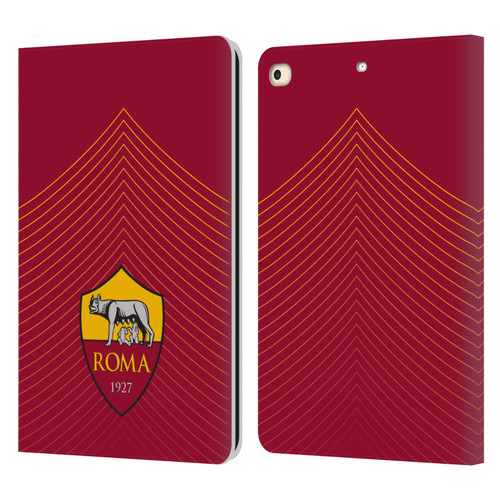 AS Roma Crest Graphics Arrow Leather Book Wallet Case Cover For Apple iPad 9.7 2017 / iPad 9.7 2018