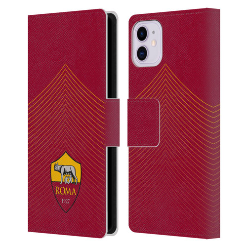 AS Roma Crest Graphics Arrow Leather Book Wallet Case Cover For Apple iPhone 11