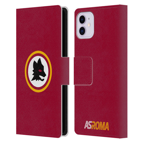 AS Roma Crest Graphics Wolf Circle Leather Book Wallet Case Cover For Apple iPhone 11