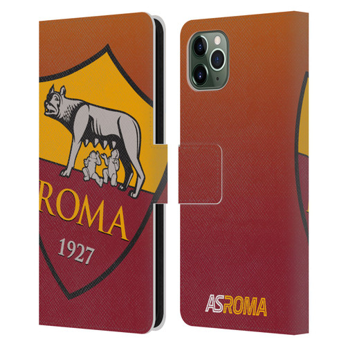 AS Roma Crest Graphics Gradient Leather Book Wallet Case Cover For Apple iPhone 11 Pro Max