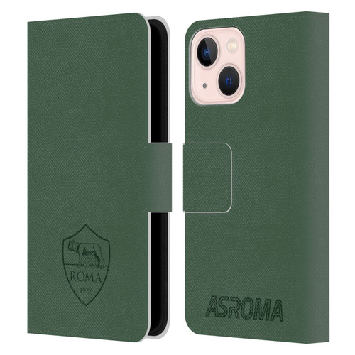 AS Roma Crest Graphics Full Colour Green Leather Book Wallet Case Cover For Apple iPhone 13 Mini