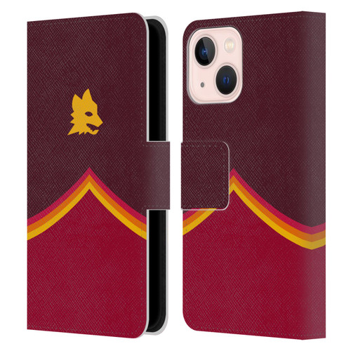 AS Roma Crest Graphics Wolf Leather Book Wallet Case Cover For Apple iPhone 13 Mini
