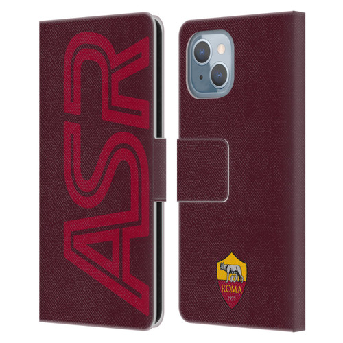 AS Roma Crest Graphics Oversized Leather Book Wallet Case Cover For Apple iPhone 14