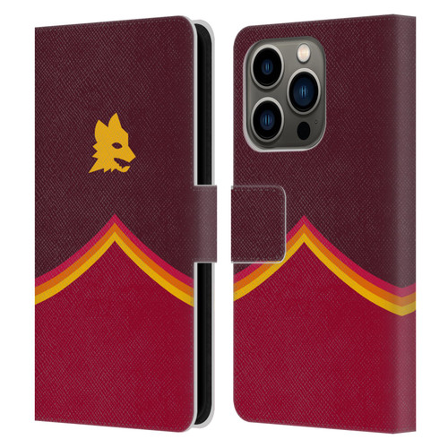 AS Roma Crest Graphics Wolf Leather Book Wallet Case Cover For Apple iPhone 14 Pro