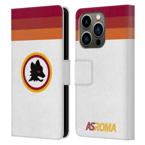 AS Roma Crest Graphics Wolf Retro Heritage Leather Book Wallet Case Cover For Apple iPhone 14 Pro