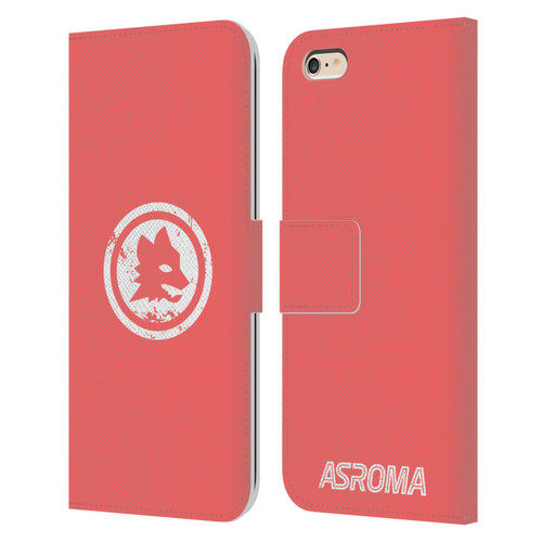 AS Roma Crest Graphics Pink Distressed Leather Book Wallet Case Cover For Apple iPhone 6 Plus / iPhone 6s Plus