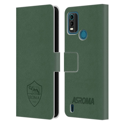 AS Roma Crest Graphics Full Colour Green Leather Book Wallet Case Cover For Nokia G11 Plus