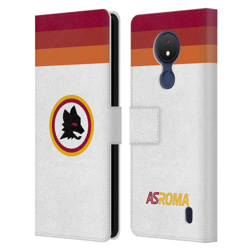 AS Roma Crest Graphics Wolf Retro Heritage Leather Book Wallet Case Cover For Nokia C21