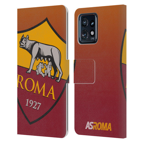 AS Roma Crest Graphics Gradient Leather Book Wallet Case Cover For Motorola Moto Edge 40 Pro