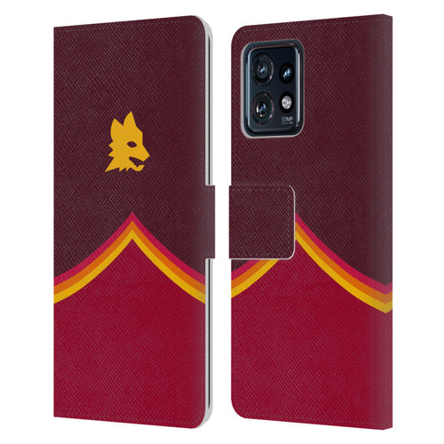 AS Roma Crest Graphics Wolf Leather Book Wallet Case Cover For Motorola Moto Edge 40 Pro