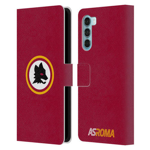 AS Roma Crest Graphics Wolf Circle Leather Book Wallet Case Cover For Motorola Edge S30 / Moto G200 5G