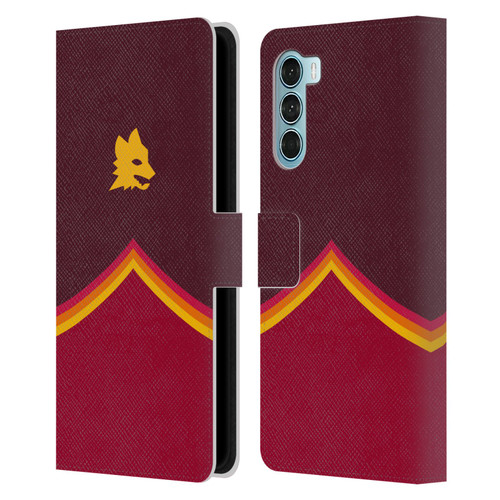 AS Roma Crest Graphics Wolf Leather Book Wallet Case Cover For Motorola Edge S30 / Moto G200 5G
