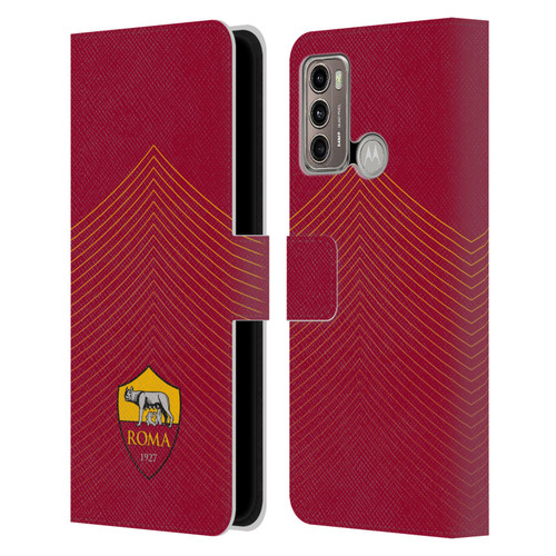 AS Roma Crest Graphics Arrow Leather Book Wallet Case Cover For Motorola Moto G60 / Moto G40 Fusion
