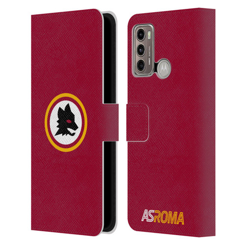 AS Roma Crest Graphics Wolf Circle Leather Book Wallet Case Cover For Motorola Moto G60 / Moto G40 Fusion