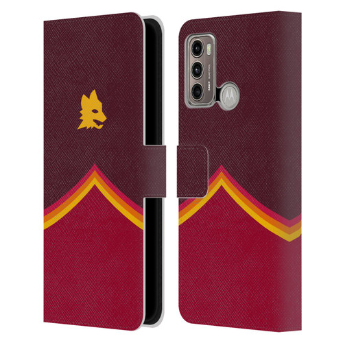 AS Roma Crest Graphics Wolf Leather Book Wallet Case Cover For Motorola Moto G60 / Moto G40 Fusion