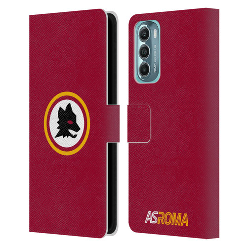 AS Roma Crest Graphics Wolf Circle Leather Book Wallet Case Cover For Motorola Moto G Stylus 5G (2022)